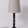 Discount Pamono Turned Wood Twist Lamp, 1960s
