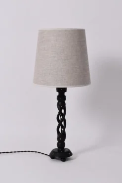 Discount Pamono Turned Wood Twist Lamp, 1960s
