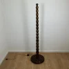 Clearance Pamono Turned Wooden Floor Lamp, 1980