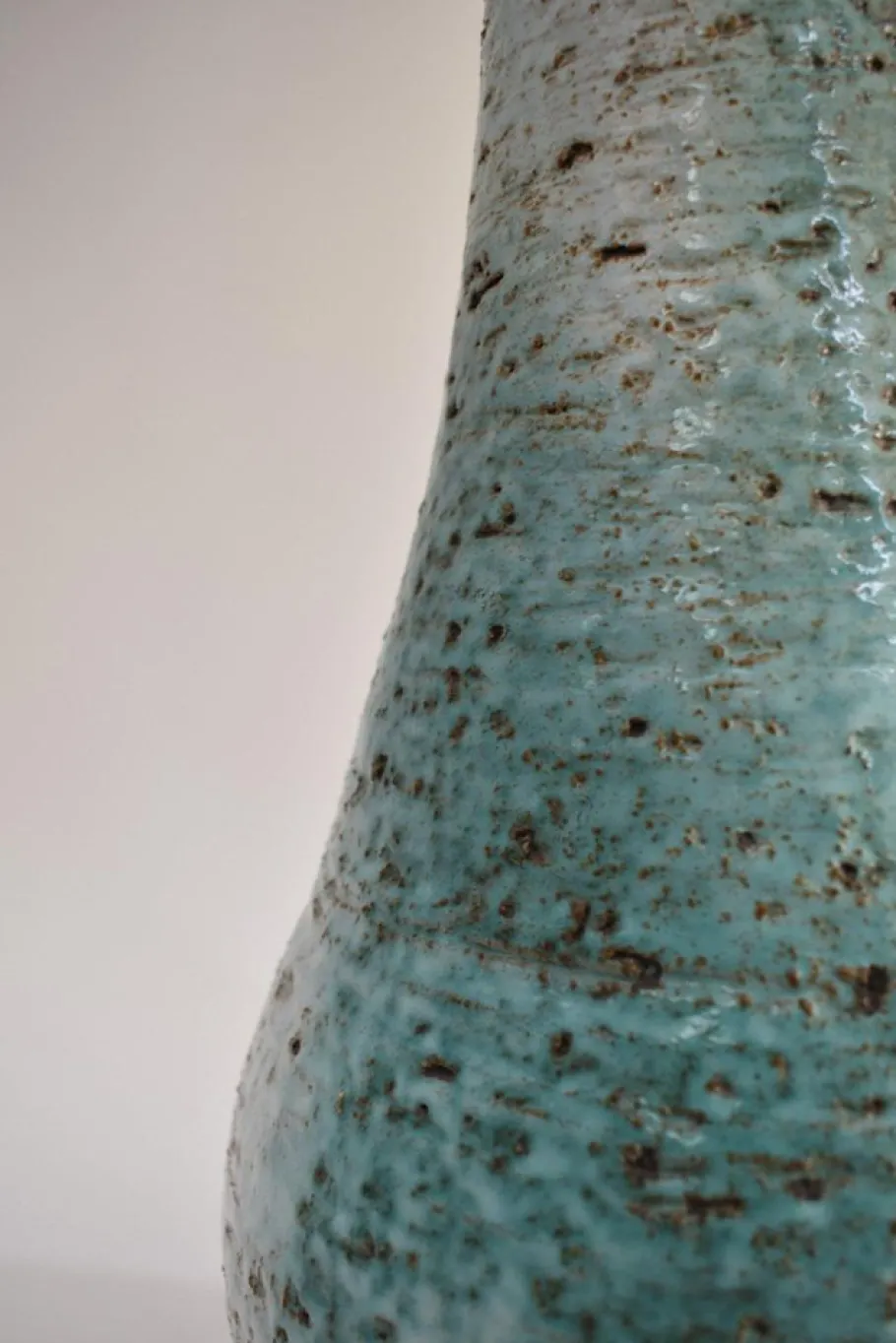 New Pamono Turquoise and White Lamp, France, 1960s