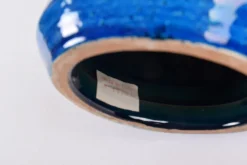 Best Pamono Turquoise Ceramic Table Lamp with Lamp Shade attributed to Aldo Londi for Bitossi, Italy, 1960s