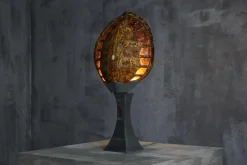 Clearance Pamono Turtle Shell Table Lamp attributed to Christian Dior, France, 1970s