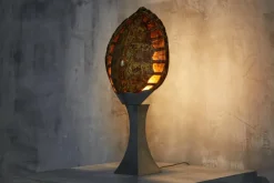 Clearance Pamono Turtle Shell Table Lamp attributed to Christian Dior, France, 1970s