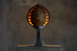 Clearance Pamono Turtle Shell Table Lamp attributed to Christian Dior, France, 1970s