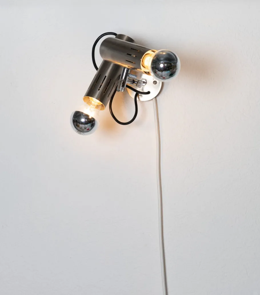 New Pamono Two-Light Wall Lamp attributed to Alain Richard