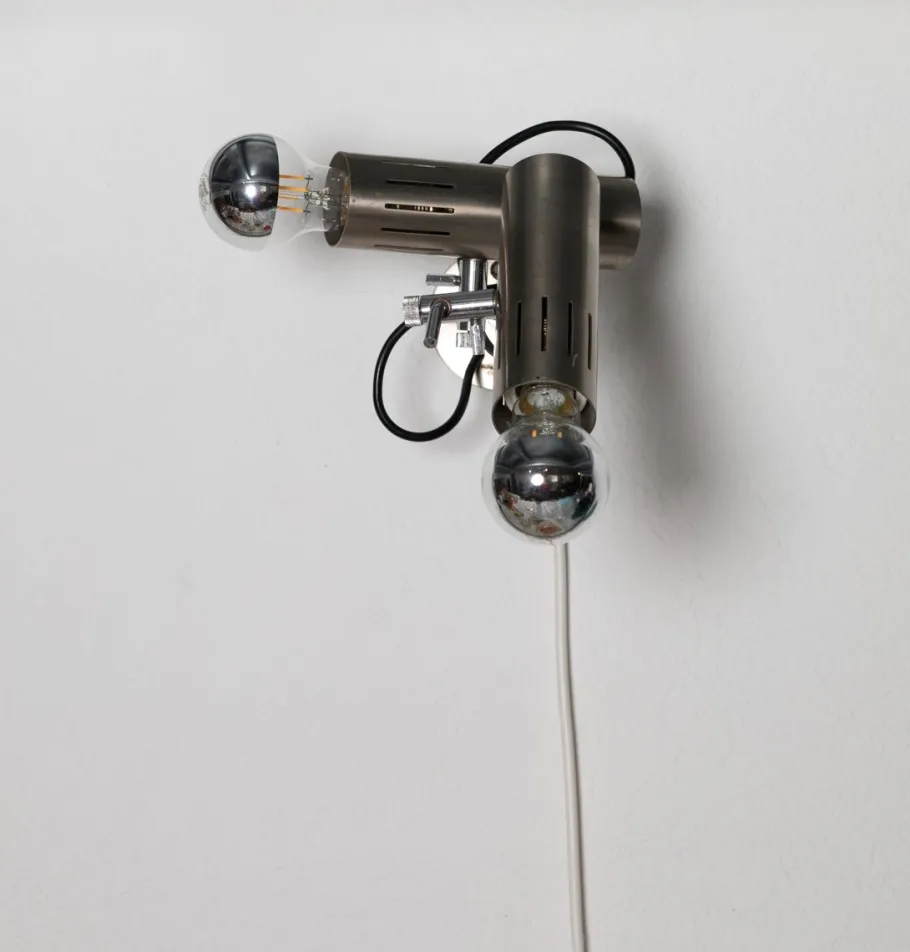 New Pamono Two-Light Wall Lamp attributed to Alain Richard