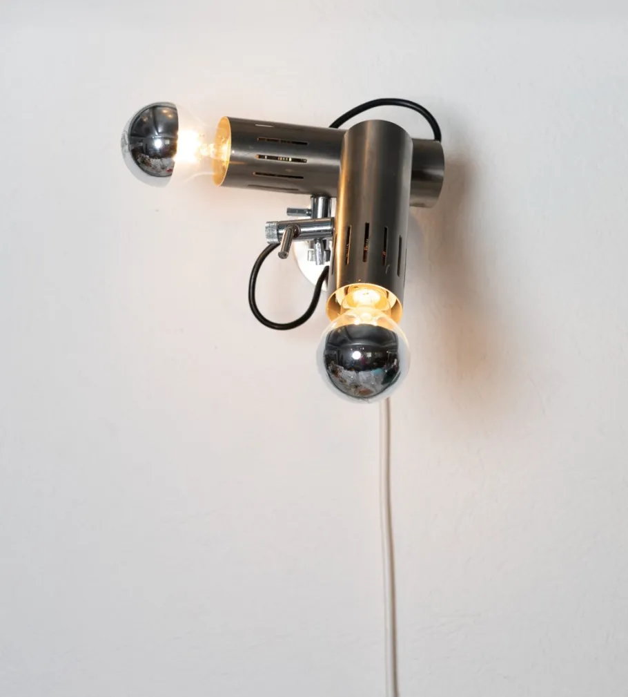 New Pamono Two-Light Wall Lamp attributed to Alain Richard