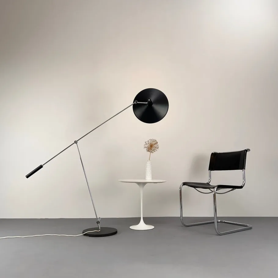 Pamono Type 600 Model 51 Floor Lamp by Rico and Rosemarie for Baltensweilerr, Switzerland, 1951
