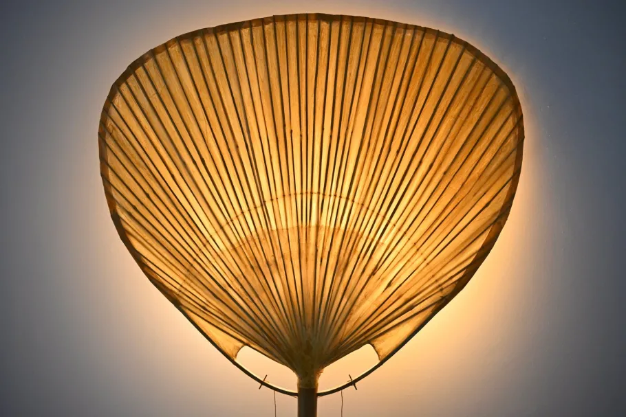 Hot Pamono Uchiwa Floor Lamp by Ingo Maurer for Design M, 1970s
