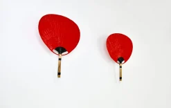 Clearance Pamono Uchiwa Wall Lamps attributed to Ingo Maurer for M Design, 1970s, Set of 2