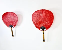 Clearance Pamono Uchiwa Wall Lamps attributed to Ingo Maurer for M Design, 1970s, Set of 2