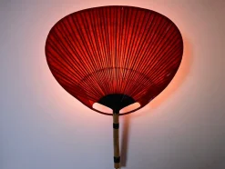 Clearance Pamono Uchiwa Wall Lamps attributed to Ingo Maurer for M Design, 1970s, Set of 2