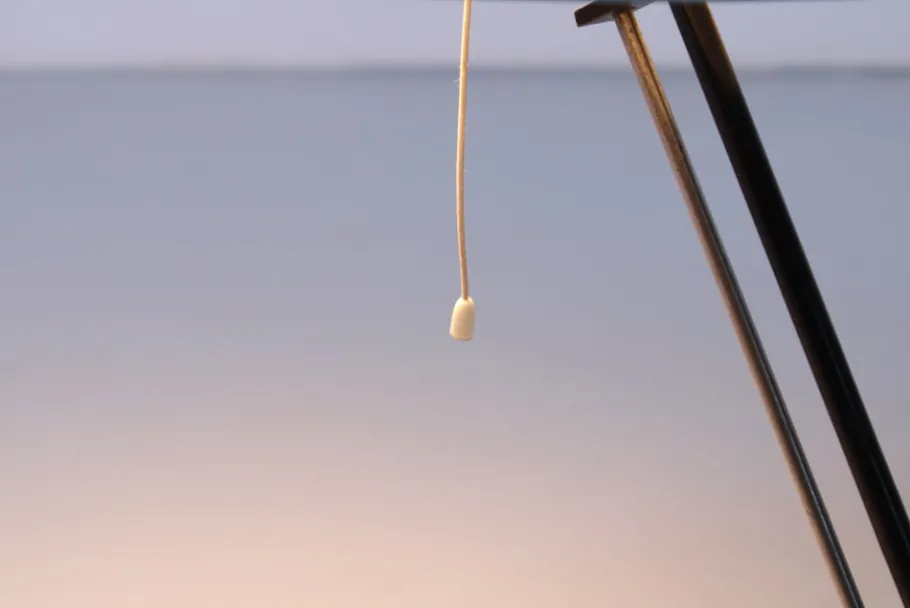 New Pamono Ufo Shaped Baby Blue Table Lamp in Metal by Nedalo, 1950s