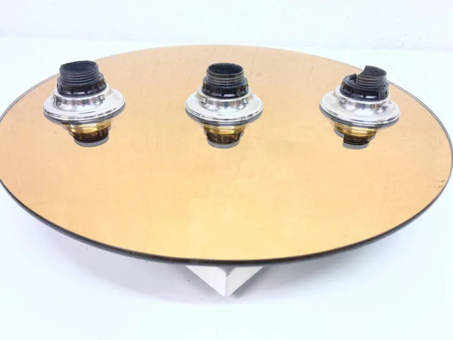 Discount Pamono UFO Wall Lamp in Mirror Glass from Fischer Leuchten, 1970s-1980s