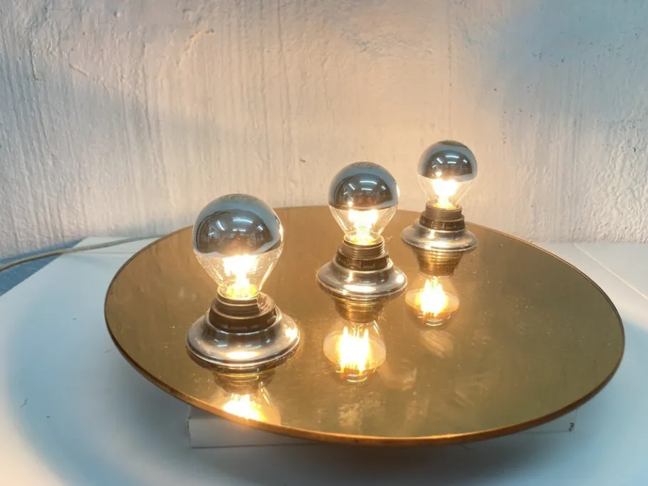 Discount Pamono UFO Wall Lamp in Mirror Glass from Fischer Leuchten, 1970s-1980s