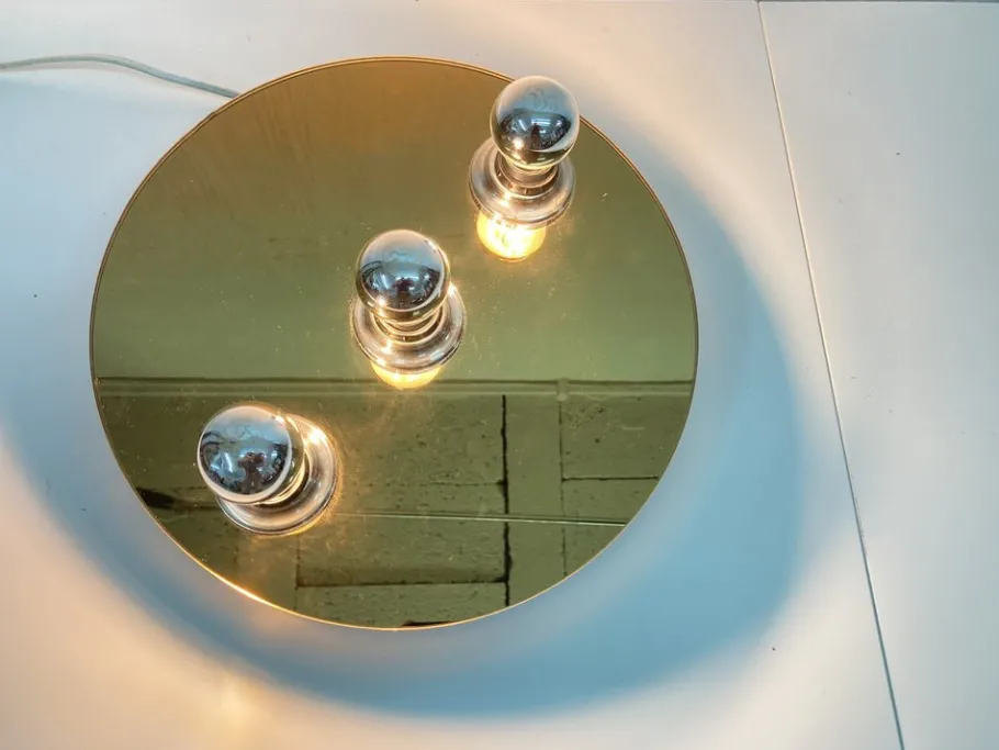 Discount Pamono UFO Wall Lamp in Mirror Glass from Fischer Leuchten, 1970s-1980s