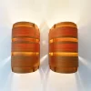 New Pamono V-155 Wall Lamps in Pine by Hans-Agne Jakobsson for AB Markaryd, 1960s, Set of 2