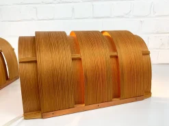 New Pamono V-155 Wall Lamps in Pine by Hans-Agne Jakobsson for AB Markaryd, 1960s, Set of 2