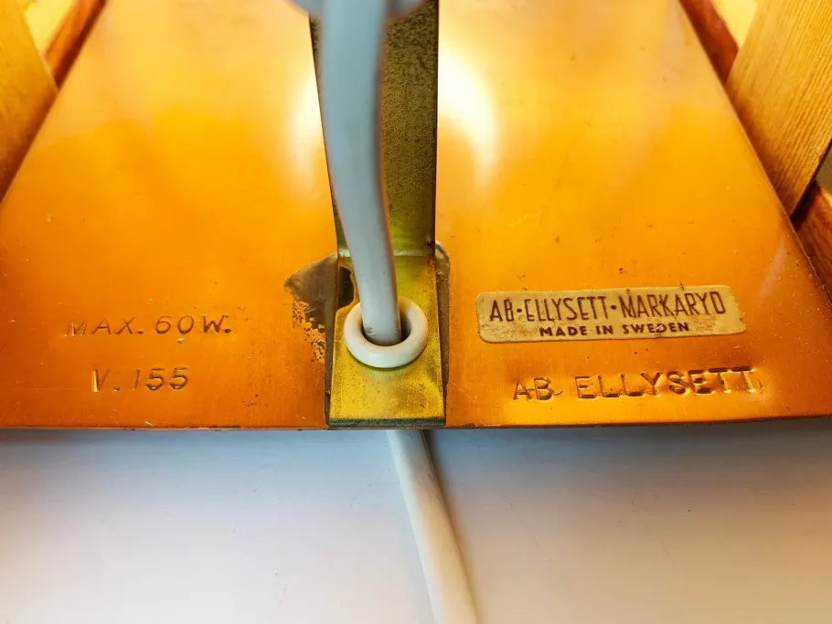 New Pamono V-155 Wall Lamps in Pine by Hans-Agne Jakobsson for AB Markaryd, 1960s, Set of 2