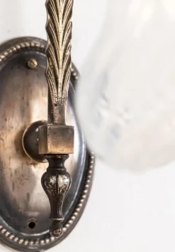 Sale Pamono Vaseline Glass Wall Lamp from GEC, Early 20th Century