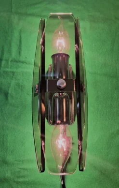 Discount Pamono Veca Wall Lamps in Smoked Murano Glass from Fontana Arte, 1960s, Set of 2