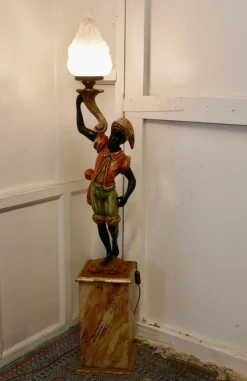 Discount Pamono Venetian Figural Floor Lamp, 1900s