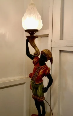 Discount Pamono Venetian Figural Floor Lamp, 1900s