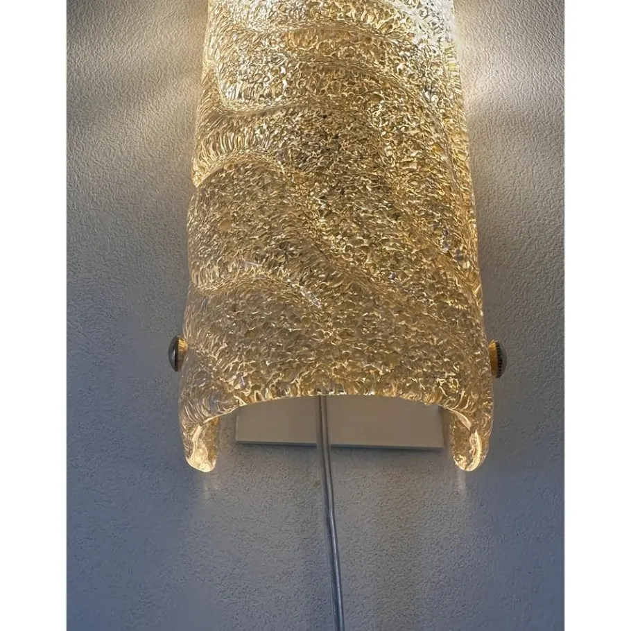 Sale Pamono Venetian Gold Graniglia Murano Glass Wall Sconce by Simoeng, Set of 4