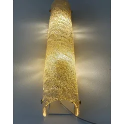 New Pamono Venetian Gold Graniglia Murano Glass Wall Sconce by Simoeng, Set of 2