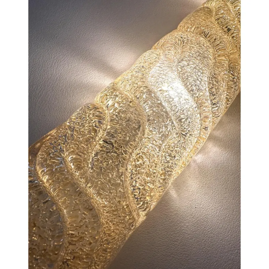 New Pamono Venetian Gold Graniglia Murano Glass Wall Sconce by Simoeng, Set of 2