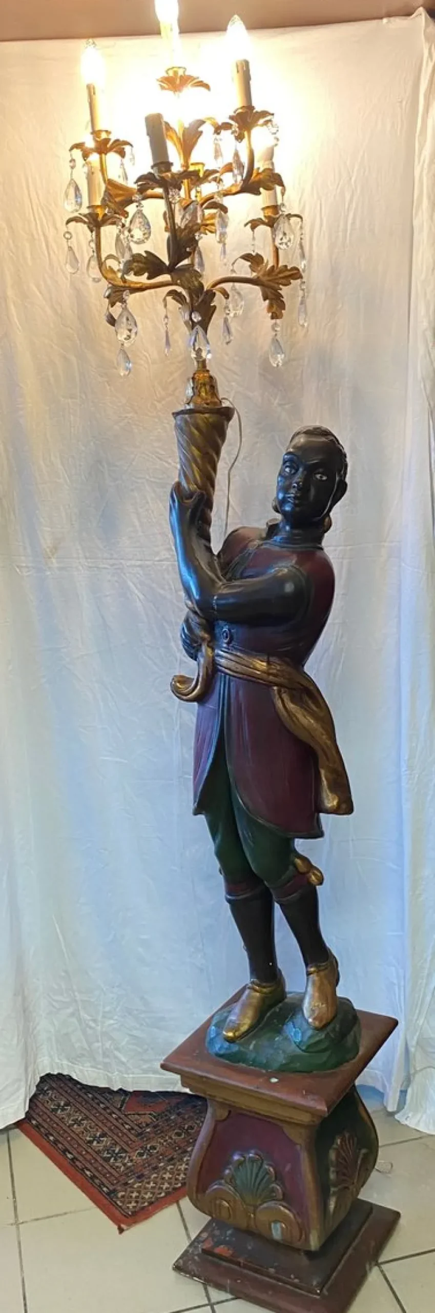 Outlet Pamono Venetian Moorish Torchiere, 1950s