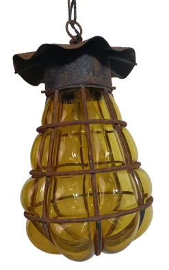 New Pamono Venetian Murano Glass Bubble Ceiling Lamp, 1930s