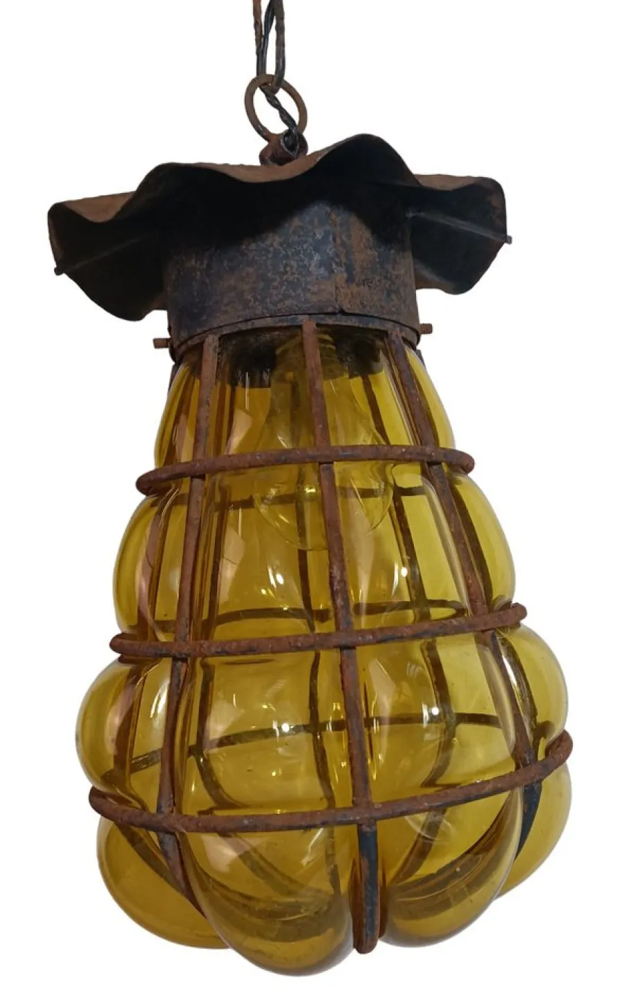 New Pamono Venetian Murano Glass Bubble Ceiling Lamp, 1930s