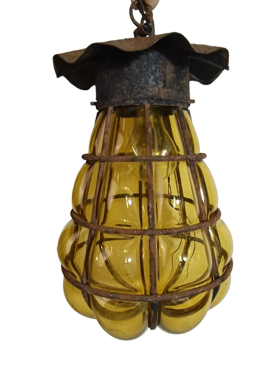 New Pamono Venetian Murano Glass Bubble Ceiling Lamp, 1930s