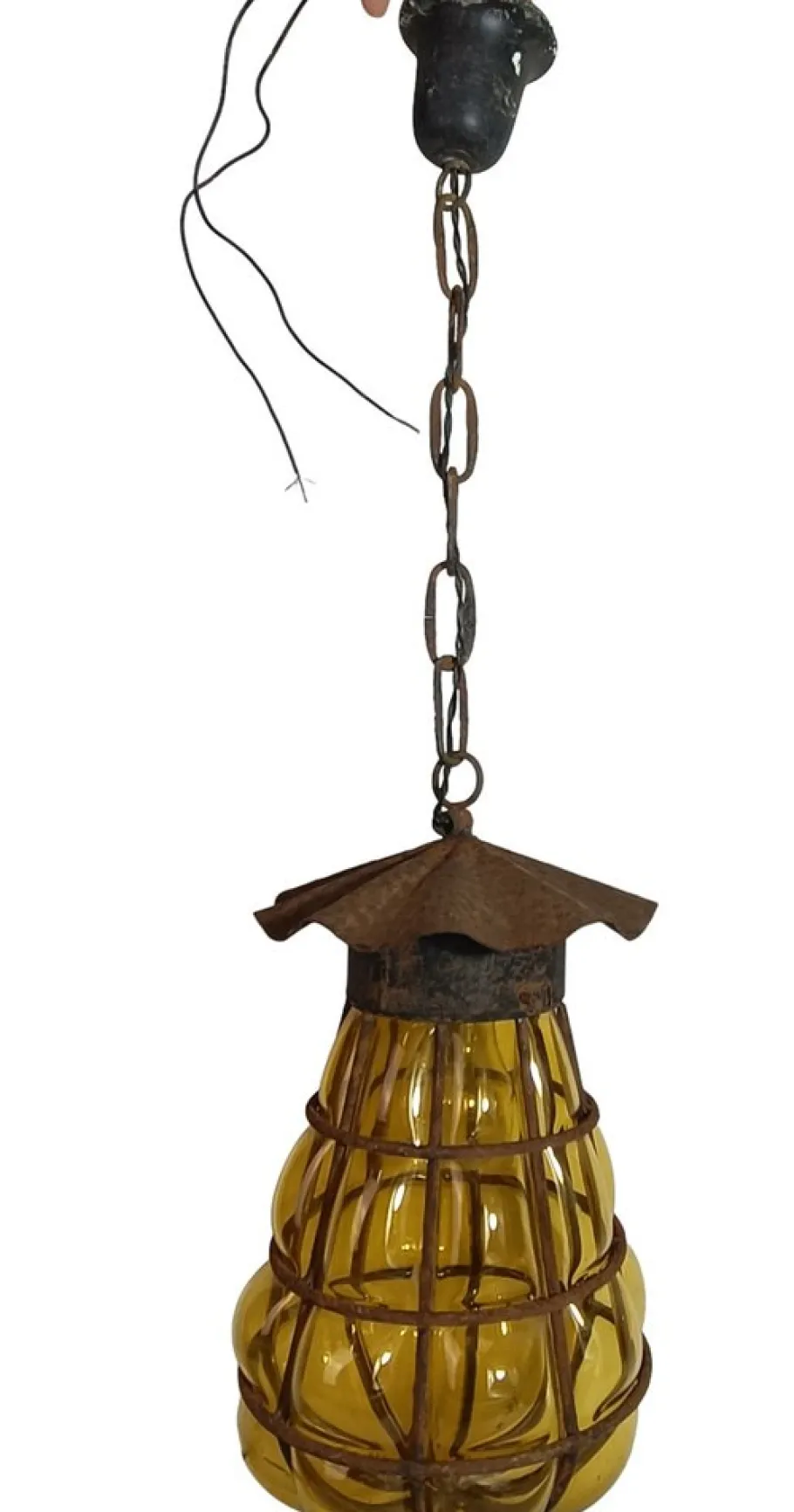 New Pamono Venetian Murano Glass Bubble Ceiling Lamp, 1930s