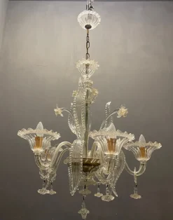 Hot Pamono Venetian Murano Glass Chandelier from Made Murano Glass, 1960s