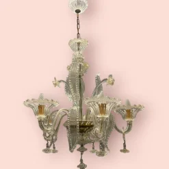 Hot Pamono Venetian Murano Glass Chandelier from Made Murano Glass, 1960s