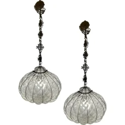 Discount Pamono Venetian Murano Glass Lanterns, 1980s, Set of 2
