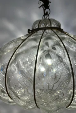 Discount Pamono Venetian Murano Glass Lanterns, 1980s, Set of 2