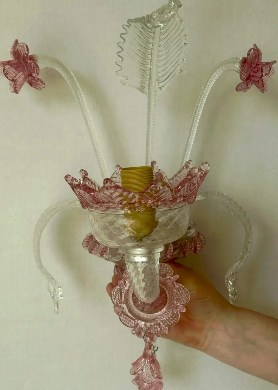 New Pamono Venetian Murano Wall Light, 1978