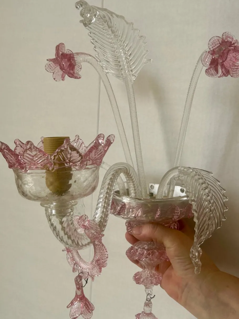 New Pamono Venetian Murano Wall Light, 1978