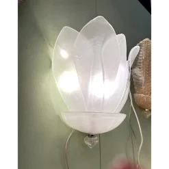 Discount Pamono Venetian Sanded Murano Glass Floreal Wall Sconces by Simoeng, Set of 2