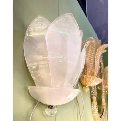 Discount Pamono Venetian Sanded Murano Glass Floreal Wall Sconces by Simoeng, Set of 2