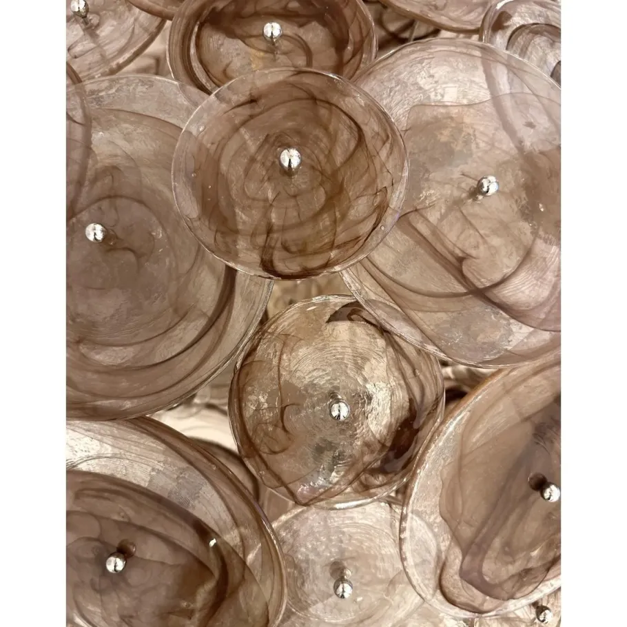 Discount Pamono Venied-Brown Disks Murano Glass Flush Mount by Simoeng