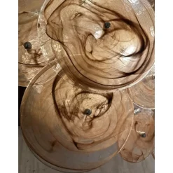 Discount Pamono Venied-Brown Disks Murano Glass Flush Mount by Simoeng
