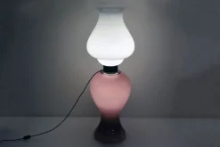 Sale Pamono Venini Large Floor Lamp 'Petrolione' in Incamiciato Opaline Glass, 1960s