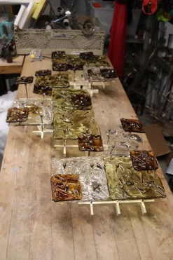 Clearance Pamono Venini Toni Zuccheri 1960 Light Wall Panel by Toni Zuccheri for Venini