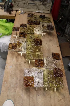 Clearance Pamono Venini Toni Zuccheri 1960 Light Wall Panel by Toni Zuccheri for Venini