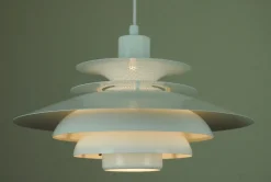 Clearance Pamono Verona 209603 Pendant Light by Kurt Wiborg for Jeka Metaltryk A/S, Denmark, 1980s