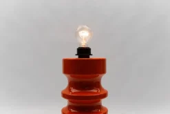 Discount Pamono Very Large Orange Ceramic Table Lamp Base, 1960s